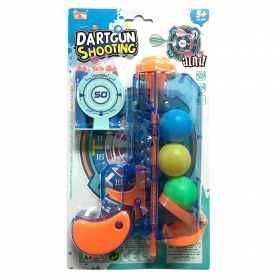 

Игровой набор MINGHANG TOYS "Пистолет защитника" , пластиковая рекетница х 1 шт., мягкие патроны EVA х 3 шт., пластиковые шары х 3 шт. мишень х 1 шт., разноцветный (HJMH6229A2), "Пистолет защитника"