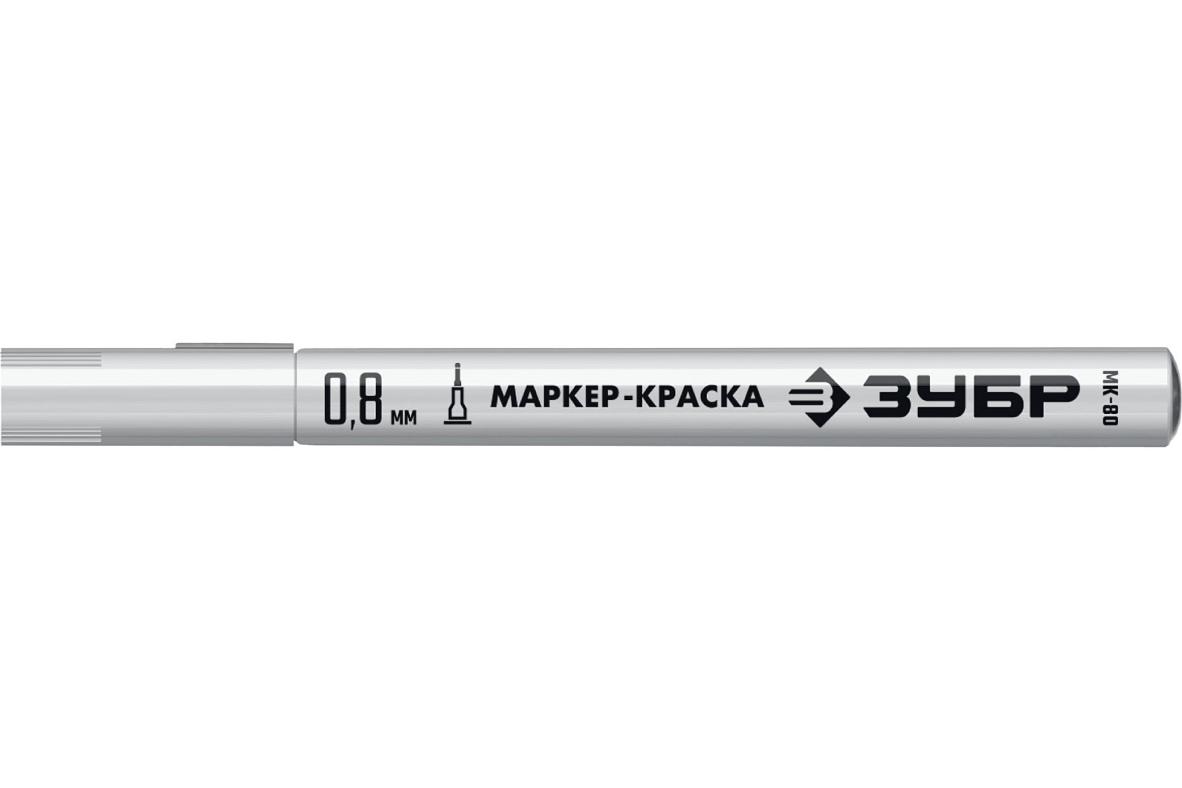 

Маркер-краска Зубр Профессионал МК-80, с краской, перманентный, белый (06324-8), МК-80