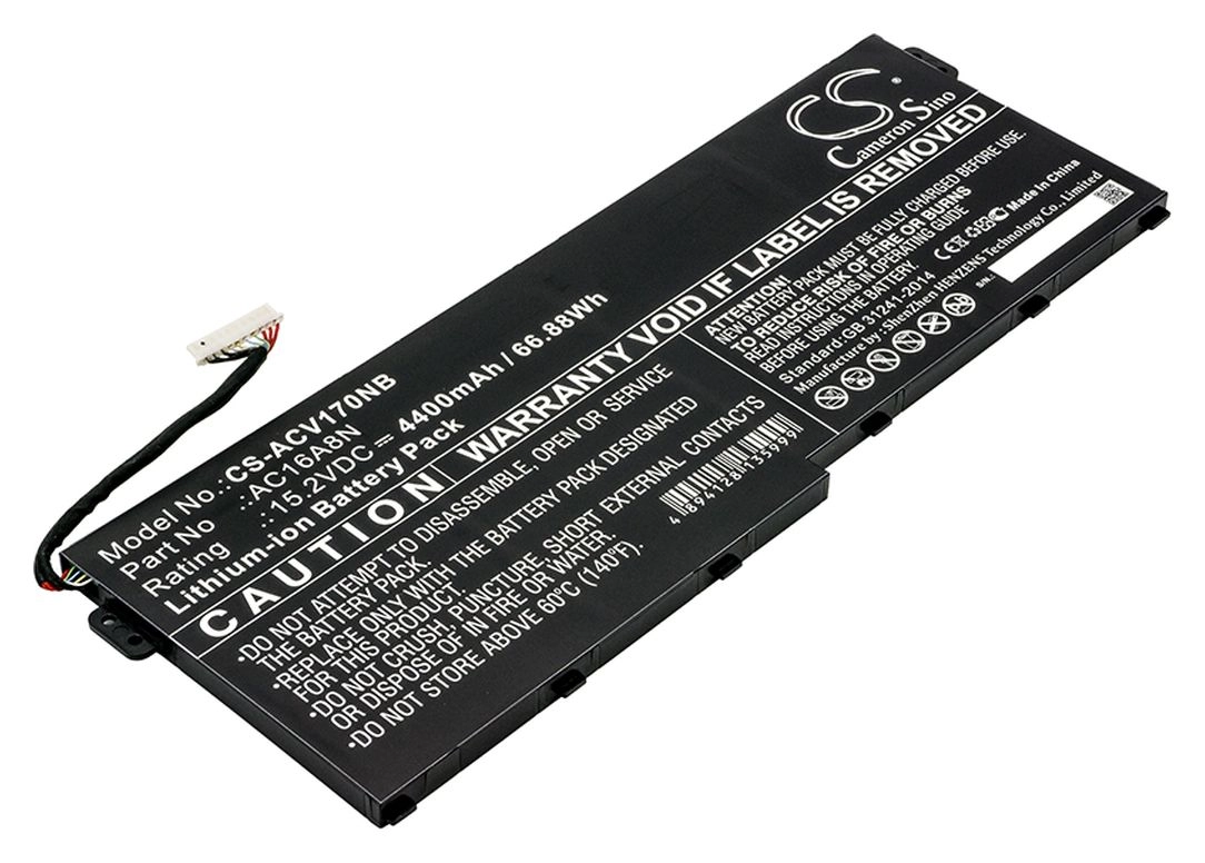 

Аккумуляторная батарея CameronSino для Acer Aspire VN7-593G, VN7-793G, 15.2V, 4400mAh, черный (CS-ACV170NB)
