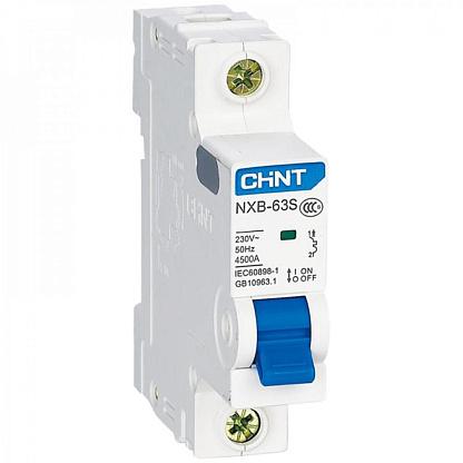 

Выключатель автоматический CHINT NXB-63S однополюсный (1P/1П) 10А B 4.5кА (296696), NXB-63S