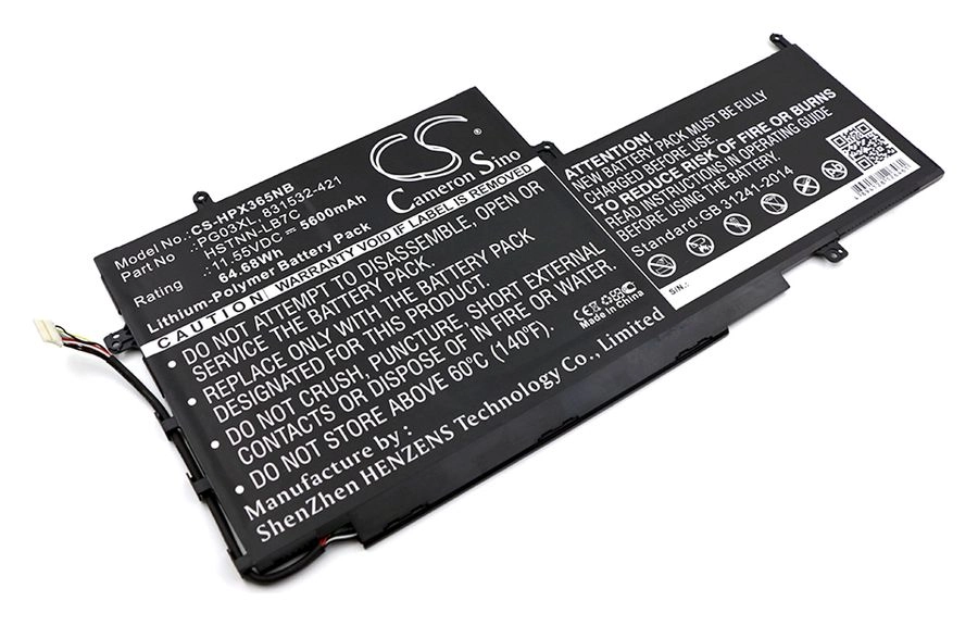 

Аккумуляторная батарея CameronSino для HP Spectre X360 15, Spectre X360 15 AP011DX Convertible,S pectre X360 15 AP011DX, Spectre X360 15-AP000, 11.6V, 5600mAh, 64.7Wh, черный (CS-HPX365NB)