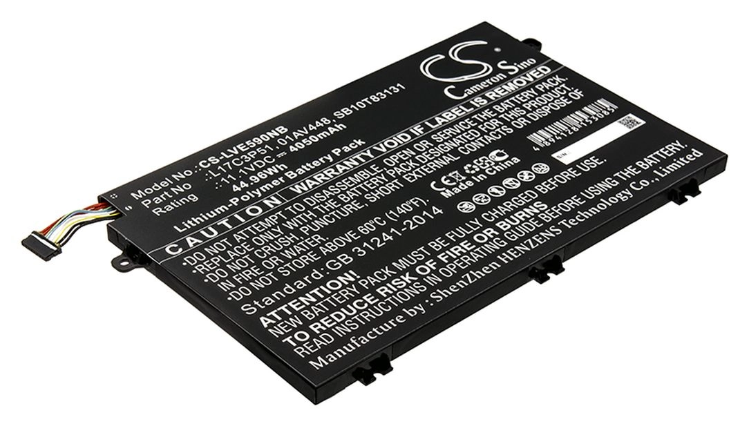 Аккумуляторная батарея CameronSino для Lenovo ThinkPad E590 ThinkPad E490 ThinkPad E585 111V 4050mAh 45Wh черный CS-LVE590NB 355000₽