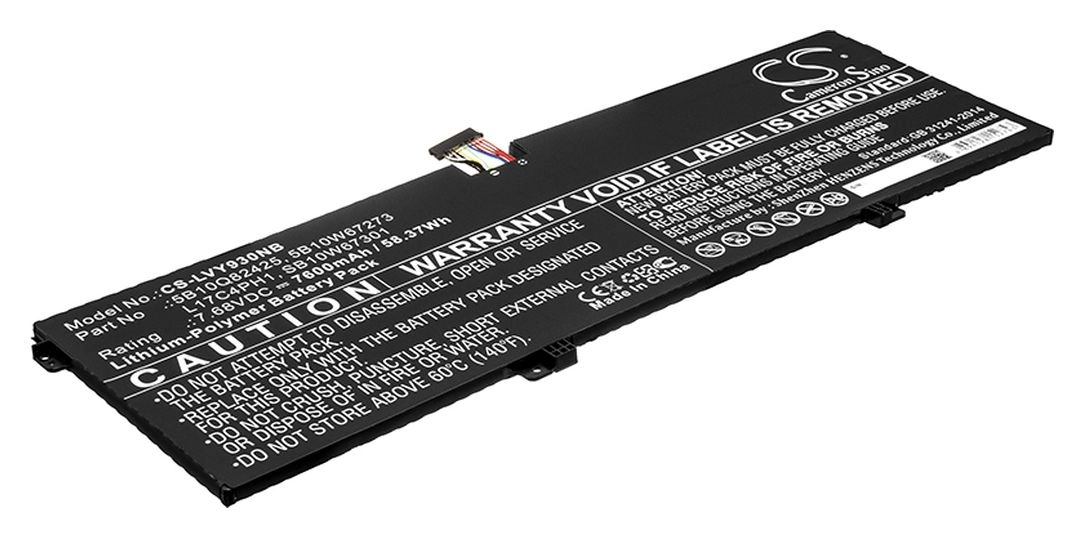 Аккумуляторная батарея CameronSino для Lenovo Yoga C930 768V 7600mAh 584Wh черный CS-LVY930NB 390000₽