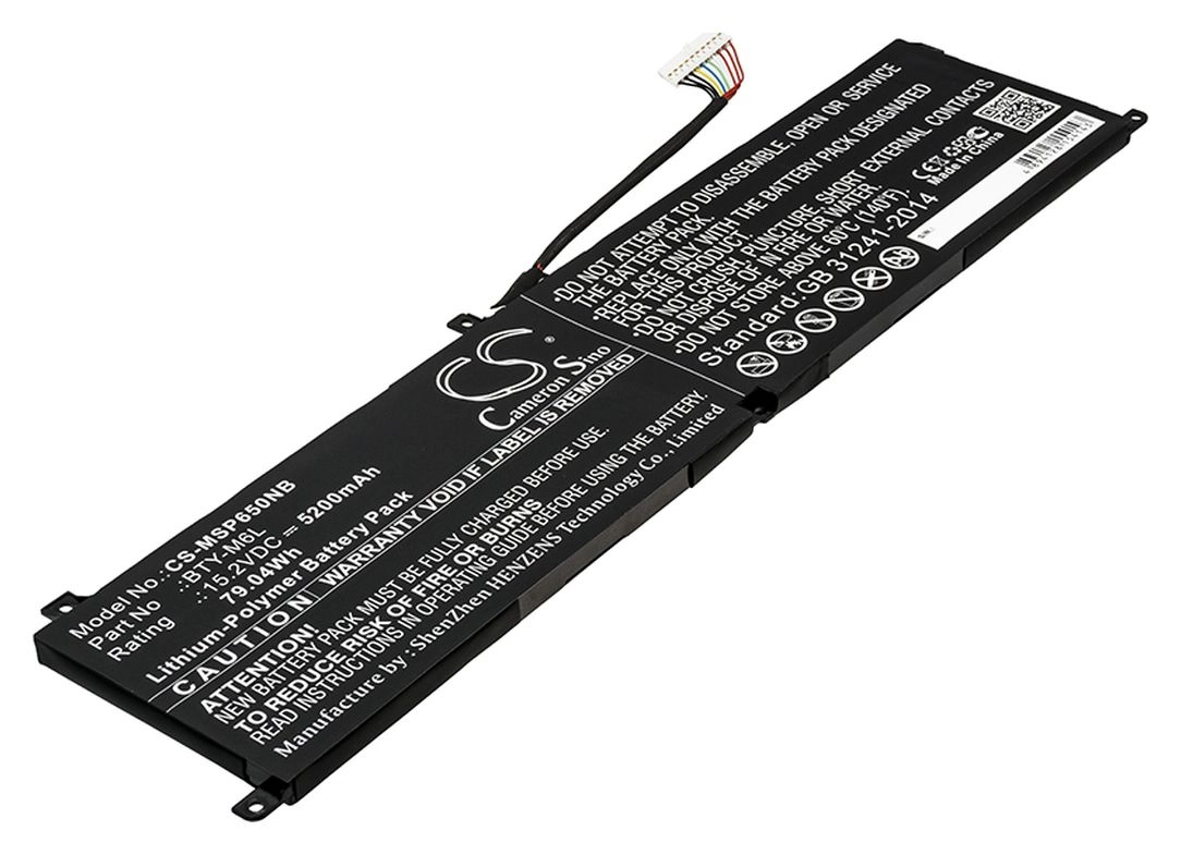 

Аккумуляторная батарея CameronSino для MSI GS65, GS65 Stealth Thin, 15.2V, 5200mAh, 79Wh, черный (CS-MSP650NB)
