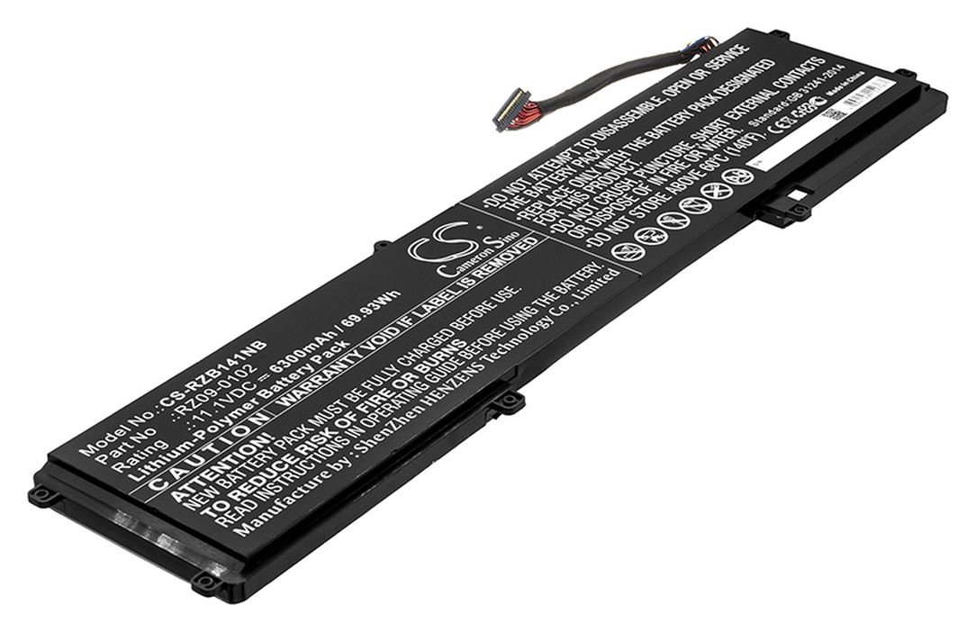 Аккумуляторная батарея CameronSino для Razer Blade 14 2015, 11.1V, 6300mAh, 69.9Wh, черный (CS-RZB141NB)