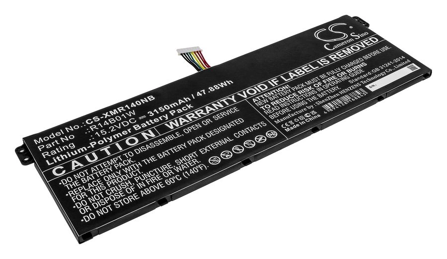 

Аккумуляторная батарея CameronSino для Xiaomi Redmi Book 14, 15.2V, 3150mAh, 47.9Wh, черный (CS-XMR140NB)