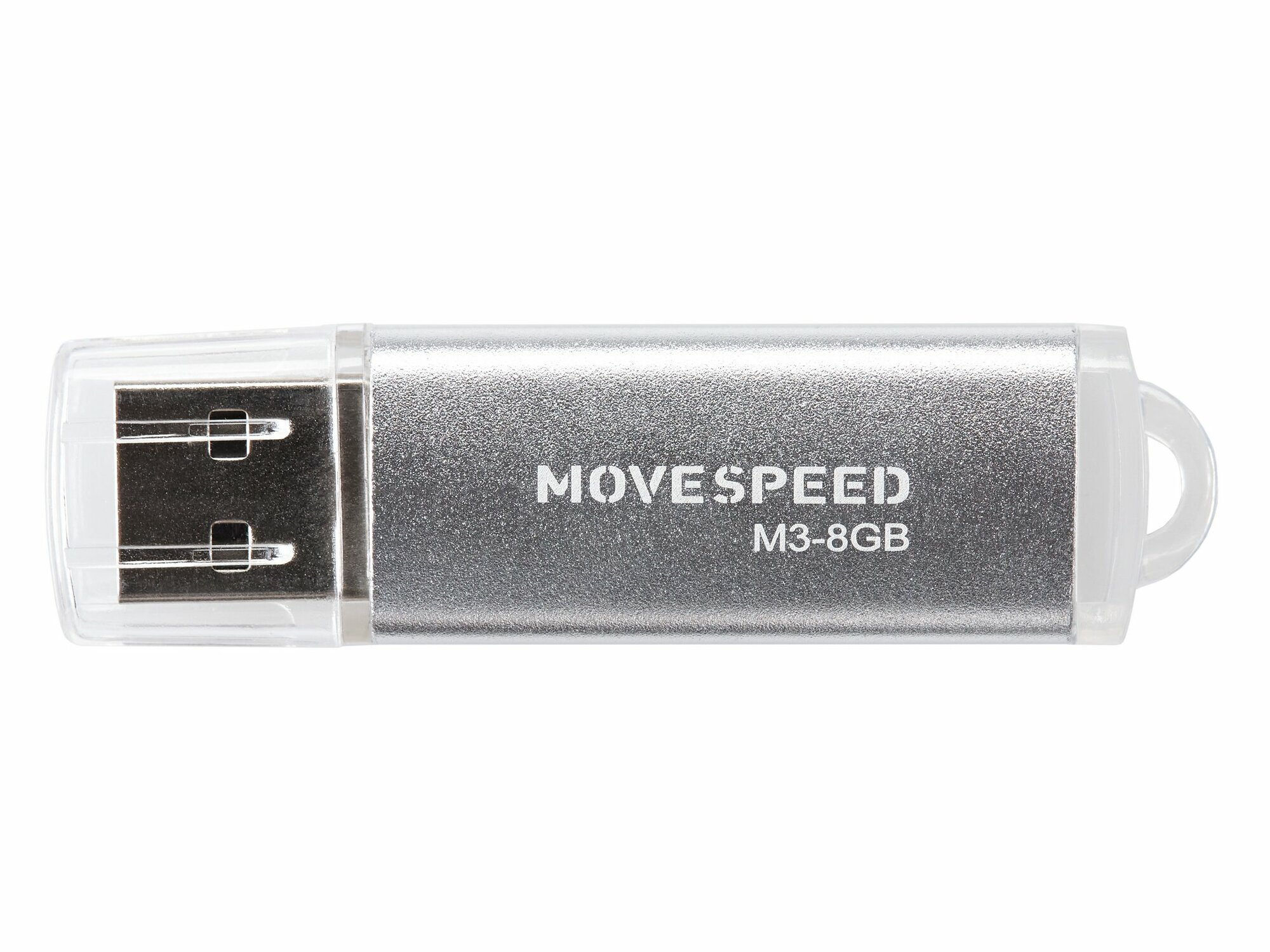 

Флешка 8Gb USB 2.0 Move Speed M3, серебристый (M3-8G), M3
