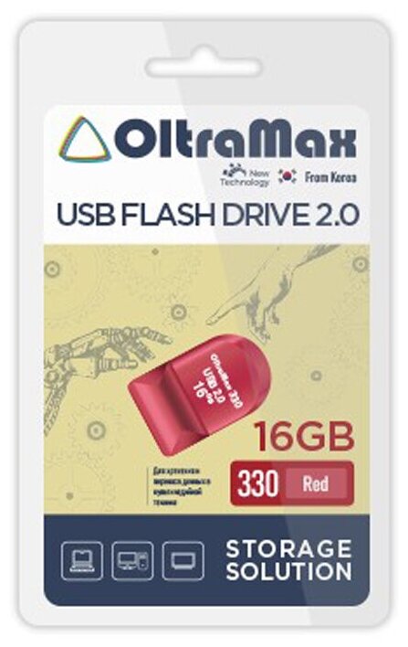 

Флешка 16Gb USB 2.0 OltraMax 330 OM-16GB-330-Red, красный (OM-16GB-330-Red), OM-16GB-330-Red
