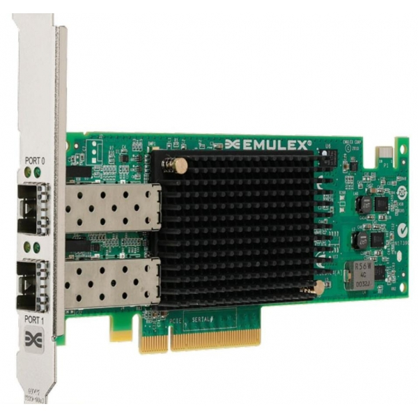 

Адаптер FC Broadcom Emulex, 2xLC, 16 Гб/с, PCI-E, Retail (LPE16002B-M6)