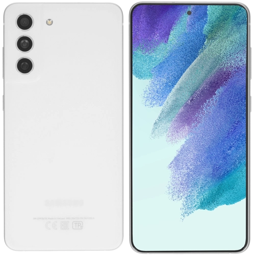 

Смартфон Samsung Galaxy S21 FE, 6.4" 1080x2340 Dynamic AMOLED 2X, Qualcomm Snapdragon 888, 8Gb RAM, 256Gb, 3G/4G/5G, NFC, Wi-Fi, BT, 3xCam, 2-Sim, 4500mAh, USB Type-C, Android 12, белый (SM-G990BZWWSKZ), Galaxy S21 FE