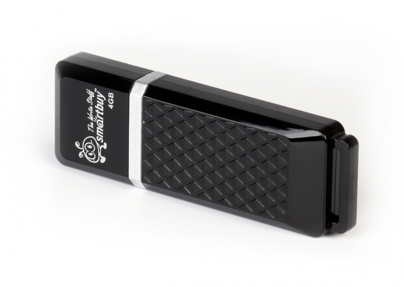 

Флешка 4Gb USB 2.0 SmartBuy Quartz Quartz, черный (SB4GBQZ-K), Quartz