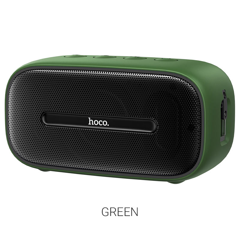 

Акустика портативная Hoco BS43 Cool sound, 5Вт, FM, AUX, microSD, Bluetooth, зеленый (6931474738431), BS43 Cool sound