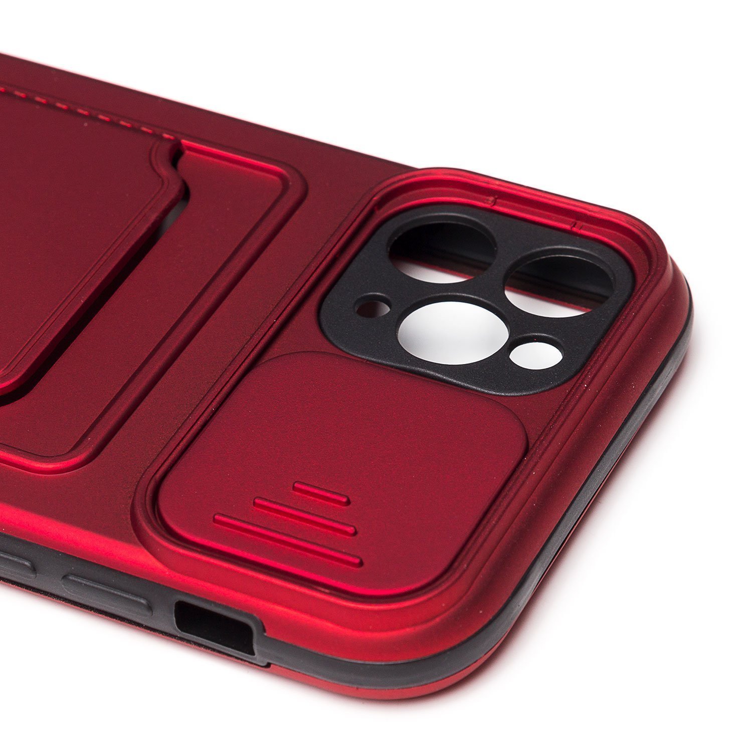 

Чехол-накладка с картхолдером для смартфона Apple iPhone 11 Pro, пластик, красный/черный (206975)