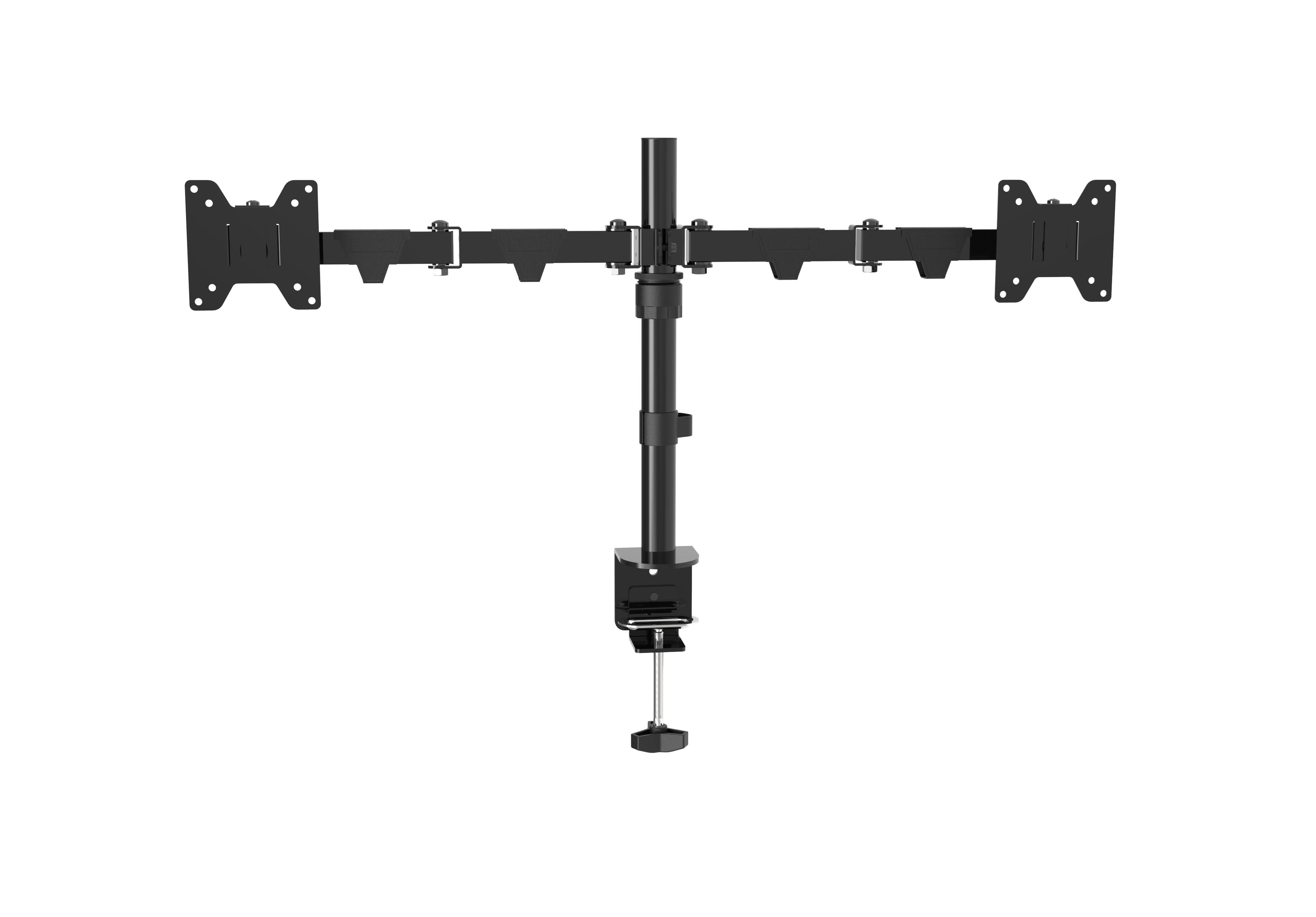 

Кронштейн настольный для TV/монитора WIZE, 14"-32", 2-монитора, VESA 75x75мм-100x100мм, наклонный, поворотный, портрет-альбом, до 10 кг, черный (WDM2-32)