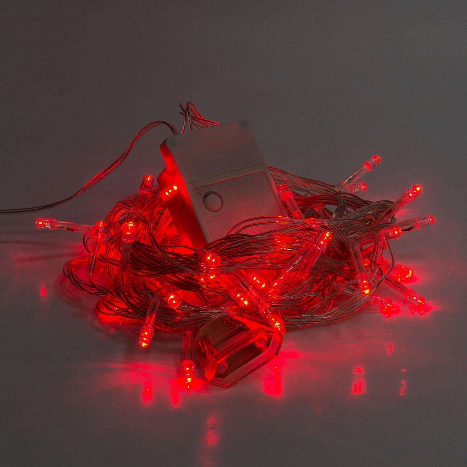 Гирлянда Kurato светодиодная нить, ламп: 60 шт., 6 м, режимов: 1, от сети, красный (132724)