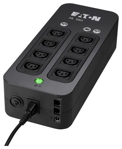 

ИБП Eaton S3 700 IEC, 700VA, 420W, IEC, розеток - 8, USB, черный (3S700I), 700 IEC