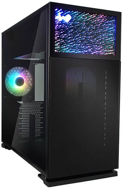 Корпус INWIN CIR719, ATX, Midi-Tower, 2xUSB 3.0, USB Type-C, RGB подсветка, черный, без БП (N127 NEBULA)