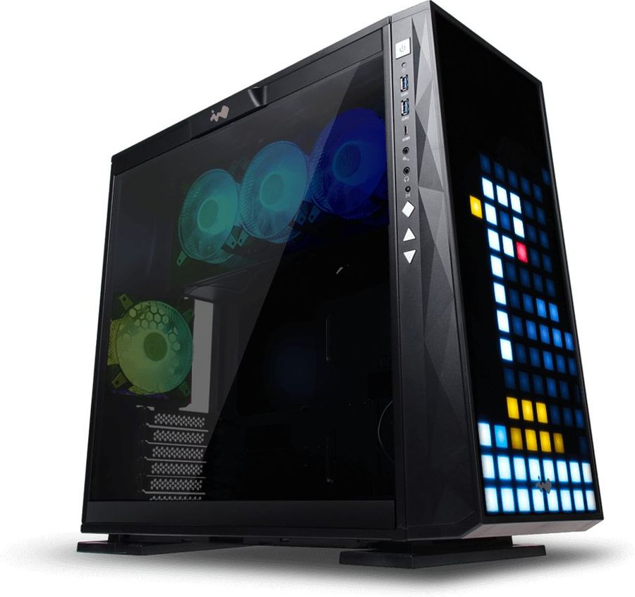 Корпус INWIN CF06CX (309 Gaming), ATX, Midi-Tower, 2xUSB 3.0, USB Type-C, RGB подсветка, черный, без БП (IW-CS-309GE-BLK)
