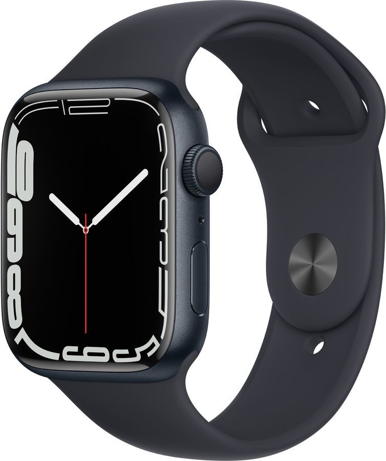 

Смарт-часы APPLE Watch Series 7 45mm A2474 OLED LTPO, темная ночь (MKN53LL/A), Watch Series 7 45mm A2474