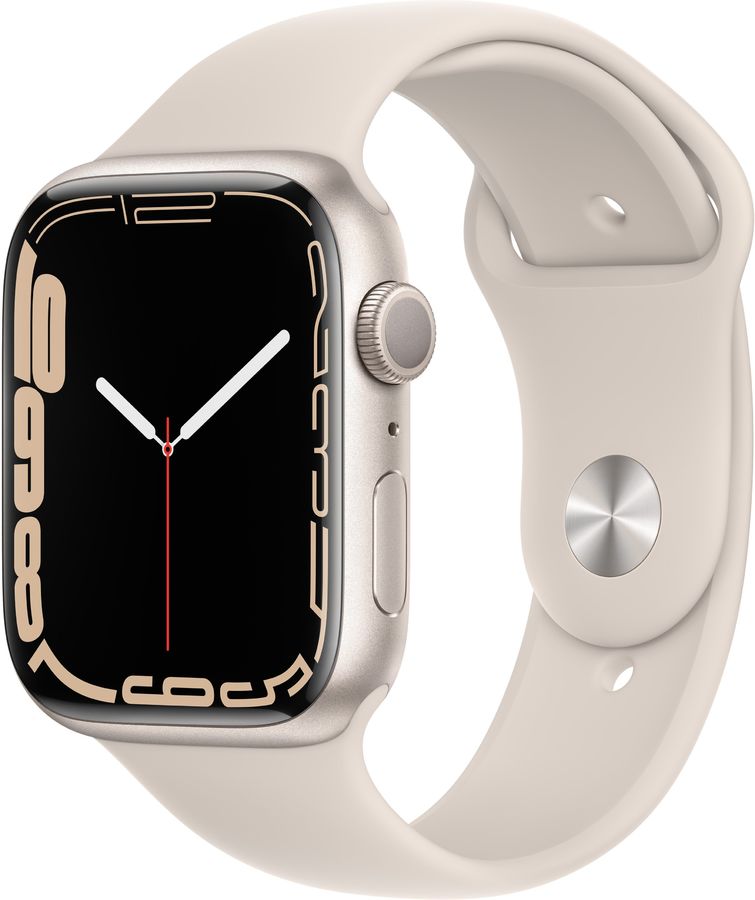 

Смарт-часы APPLE Watch Series 7 45mm A2474 OLED LTPO, сияющая звезда (MKN63LL/A), Watch Series 7 45mm A2474
