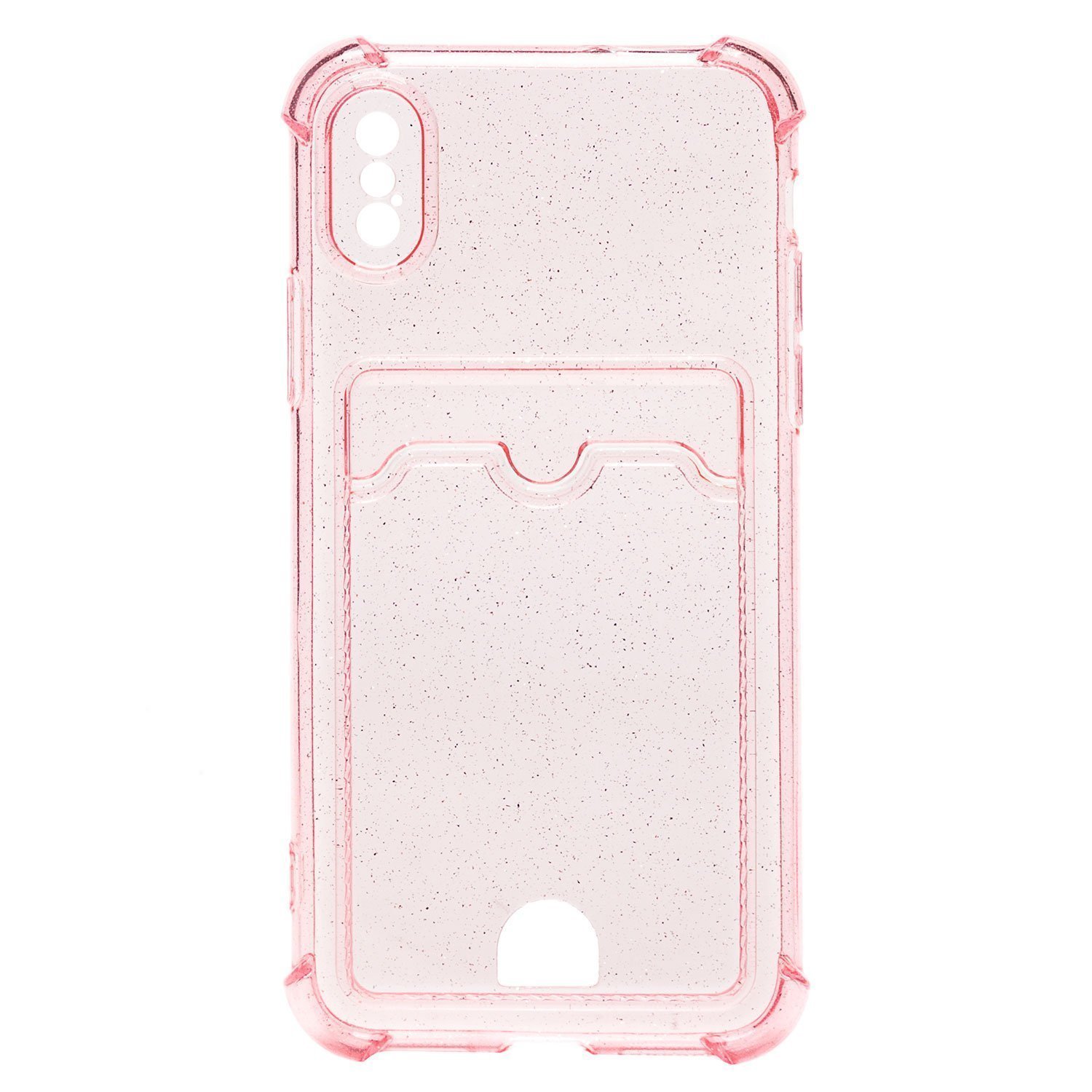 

Чехол-накладка SC300 для смартфона Apple iPhone X/XS, силикон, прозрачный/розовый (207985)