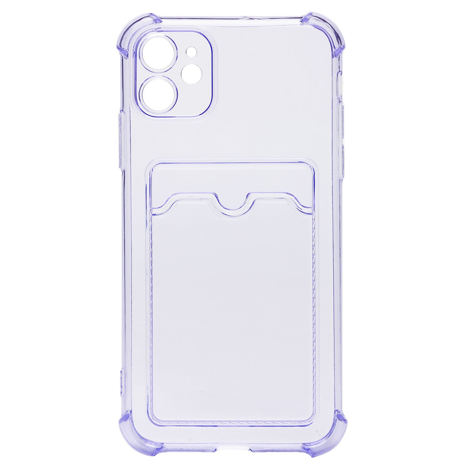 

Чехол-накладка SC278 для смартфона Apple iPhone 11, силикон, прозрачный/фиолетовый (205944)