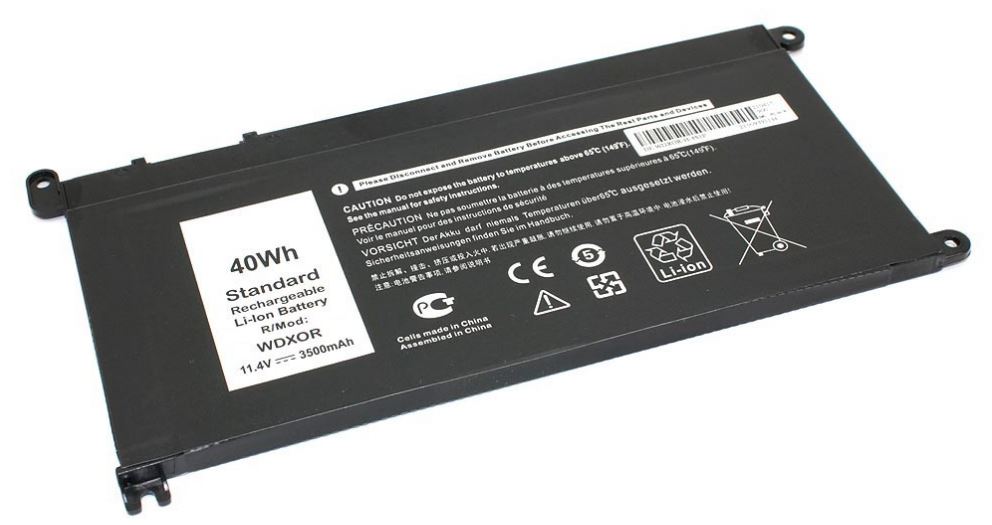 

Аккумуляторная батарея WDXOR-OEM для Dell Inspiron 14-3480 / 14-3482 / 14-5480 / 14-5488 / 14-7460 / 14-7472 / 15-3582 / 15-3583 / 15-3585 / 15-5567 / 15-5570 / 15-5575 / 15-5580 / 15-7560 / 15-7570 / 15-7572 / 15-7580, 11.4V, 3500mAh, 40Wh, черный, OEM (