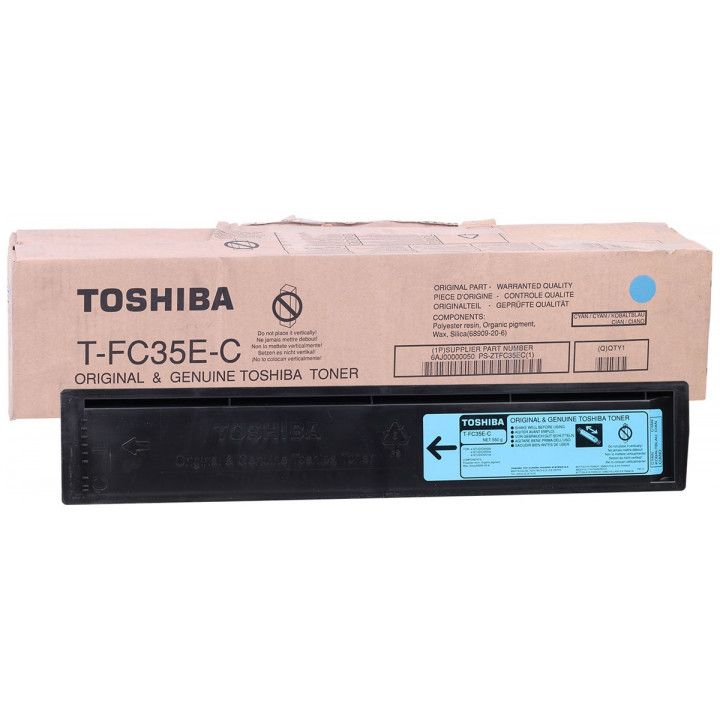 

Картридж лазерный Toshiba T-FC35E-C/6AJ00000050, голубой, 21000 страниц, оригинальный для Toshiba e-STUDIO2500C/3500C/3510C, T-FC35E-C