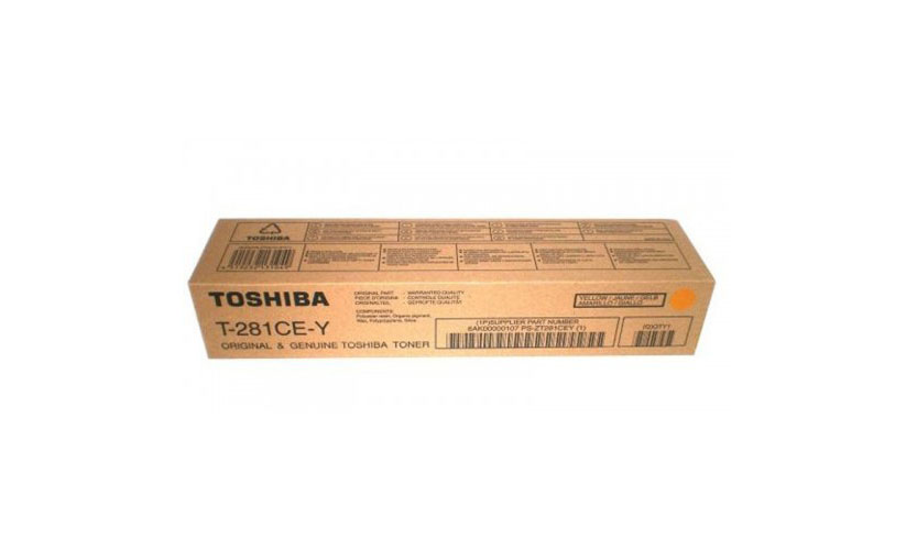 

Картридж лазерный Toshiba T-281CE-Y/6AK00000107, желтый, 10000 страниц, оригинальный для Toshiba e-STUDIO281C/351C/451C, T-281CE-Y