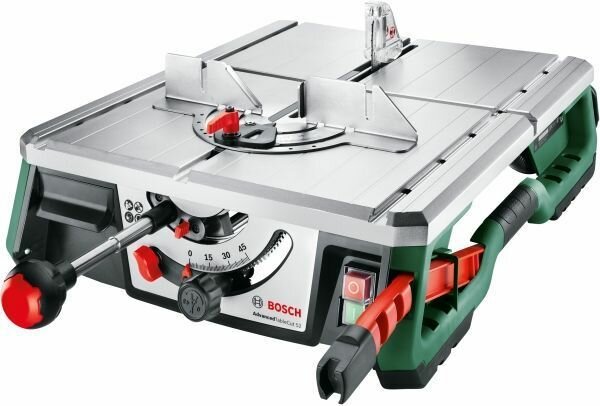 

Торцовочная пила Bosch AdvancedTableCut 52, 550 Вт, 8200 об/мин, диаметр диска 22 см (0603B12001), AdvancedTableCut 52