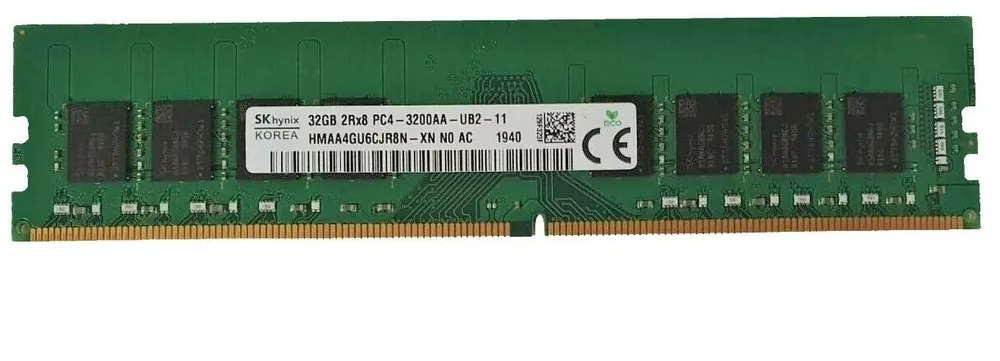 Память DDR4 DIMM 32Gb, 3200MHz, CL22, 1.2V Hynix (HMAA4GU6CJR8N-XN) - фото 1