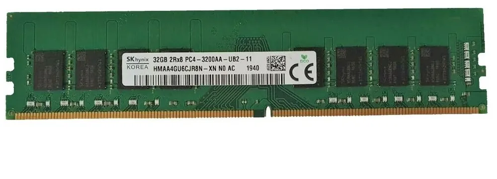 

Память DDR4 DIMM 32Gb, 3200MHz, CL22, 1.2 В, Hynix (HMAA4GU6CJR8N-XN), HMAA4GU6CJR8N-XN