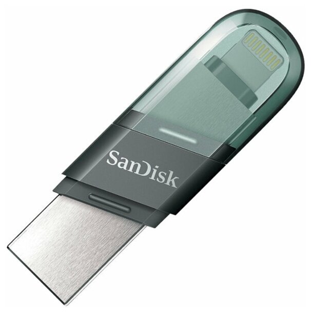 

Флешка 64Gb USB 3.1/Lightning Sandisk IXpand Flip, зеленый/серебристый (SDIX90N-064G-GN6NN)