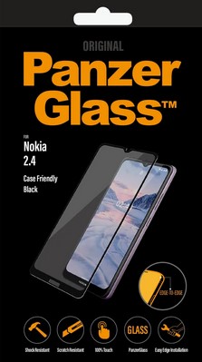 Защитное стекло PanzerGlass для экрана смартфона Nokia 2.4, FullScreen, черная рамка (PG-6780)