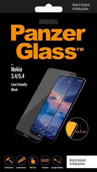 Защитное стекло PanzerGlass для экрана смартфона Nokia 3.4/5.4, FullScreen, черная рамка (PG-6783)