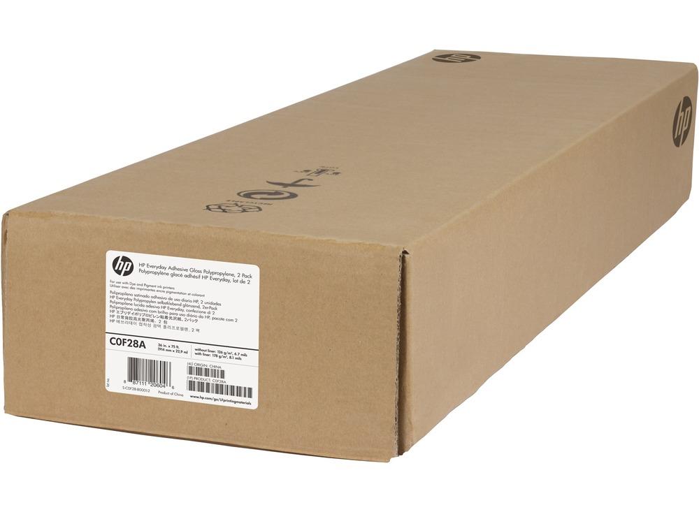 

Пленка рулон 36"(914мм) x 22.9м, втулка 2" (50.8мм), 190г/м², глянцевая, 2 рулона, самоклеящаяся, HP Self-adhesive Gloss Polypropylene (C0F28A), 0