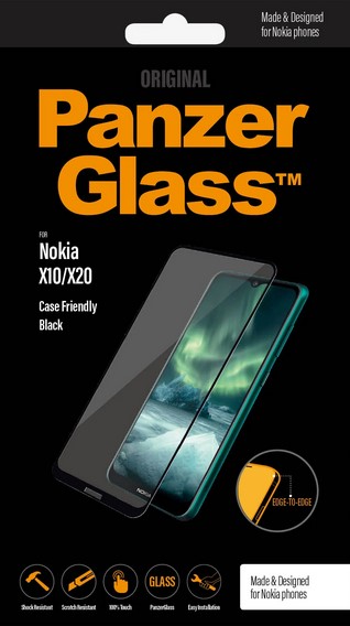 Защитное стекло PanzerGlass для экрана смартфона Nokia X10/X20, FullScreen, черная рамка (PG-6784)