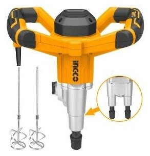 

Дрель-миксер Ingco MX218008, сетевая, 1.8 кВт, 800 об/мин, M14, 5.1 кг, MX218008