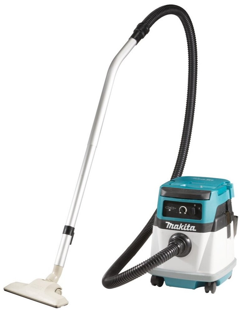 

Строительный пылесос Makita DVC150LZ, аккумуляторный, влажная, сухая уборка, объем пылесборника 15 л, контейнер, мешок, диаметр шланга 2.8 см, длина шланга 3.5 м, 8.9 кг поставляется без аккумуляторов и зарядного устройства, DVC150LZ
