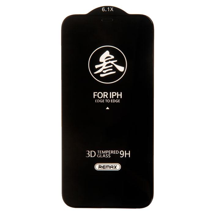 

Защитное стекло Remax GL-27 для экрана смартфона Apple iPhone 12/12 Pro, FullScreen, черная рамка, 3D