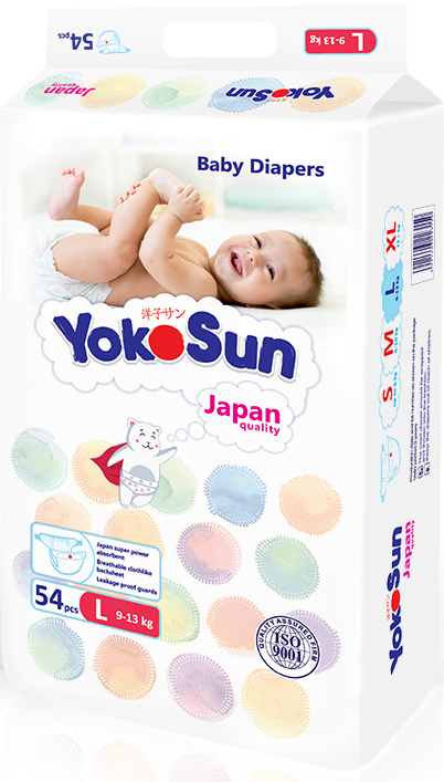 

Детские подгузники-трусики YokoSun Comfort L, 9-14 кг, 44 шт