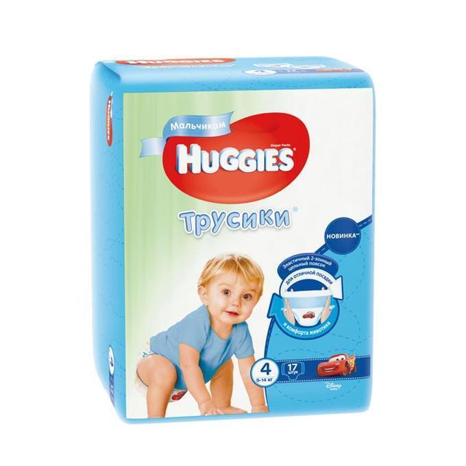 

Детские подгузники-трусики Huggies для мальчиков 4, 9-14 кг, 17 шт
