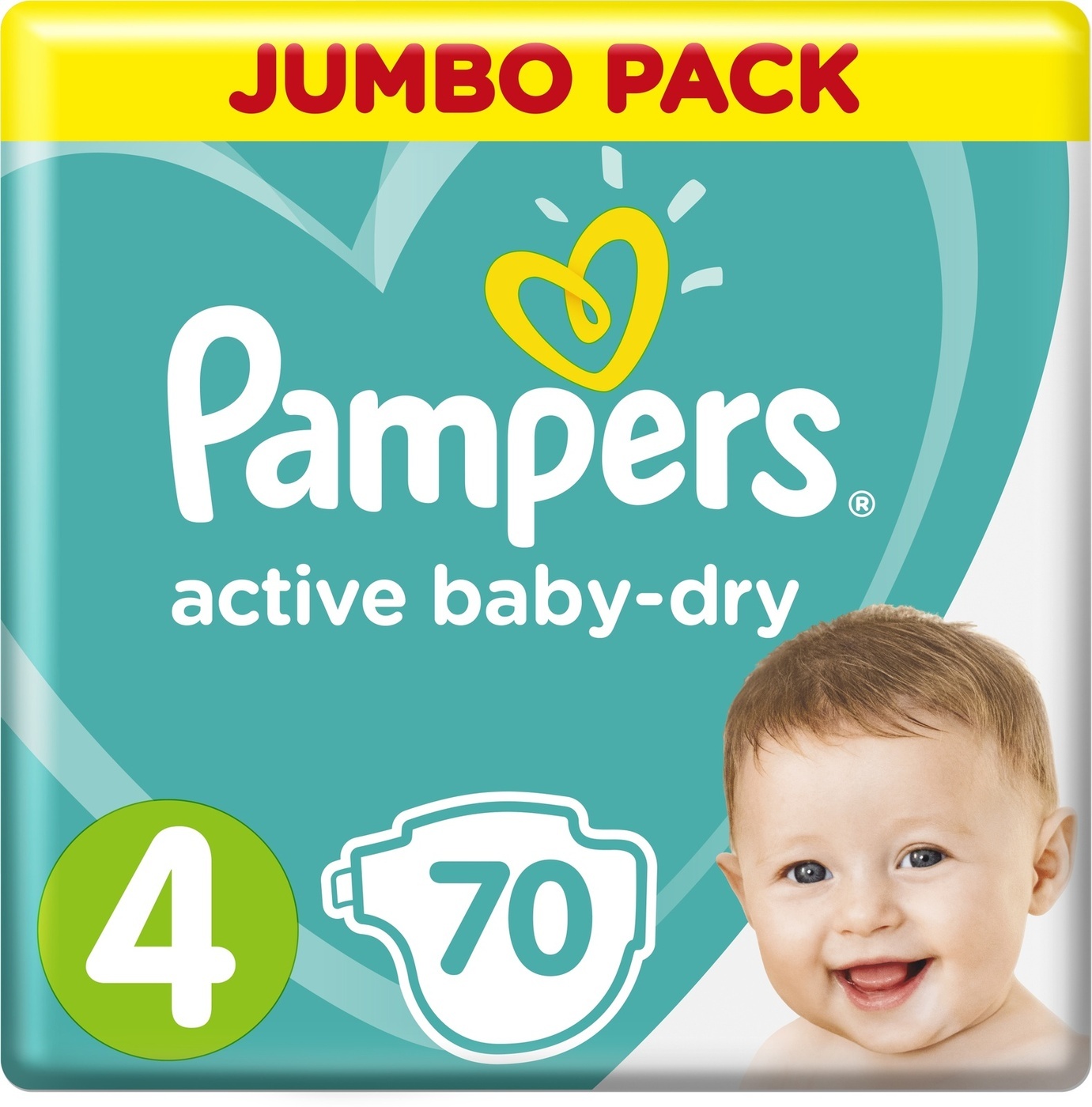 

Детские подгузники Pampers Active Baby-Dry 4, 9-14 кг, 70 шт