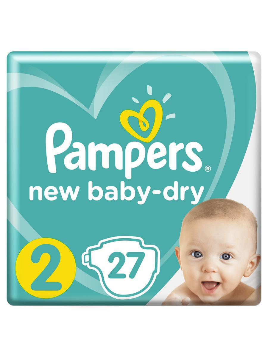 

Детские подгузники Pampers New Baby-Dry 2, 4-8 кг, 27 шт