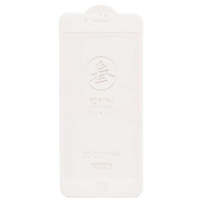 

Защитное стекло Remax GL-27 для экрана смартфона Apple iPhone 7 Plus/8 Plus, FullScreen, белая рамка, 3D