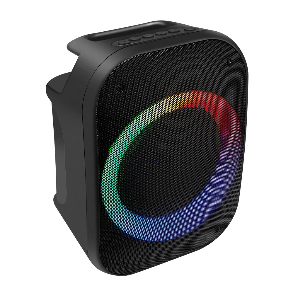 

Акустика портативная Perfeo Disco Ring 6,5, 20Вт, FM, AUX, USB, microSD, Bluetooth, подсветка, черный (PF_B4975), Disco Ring 6,5