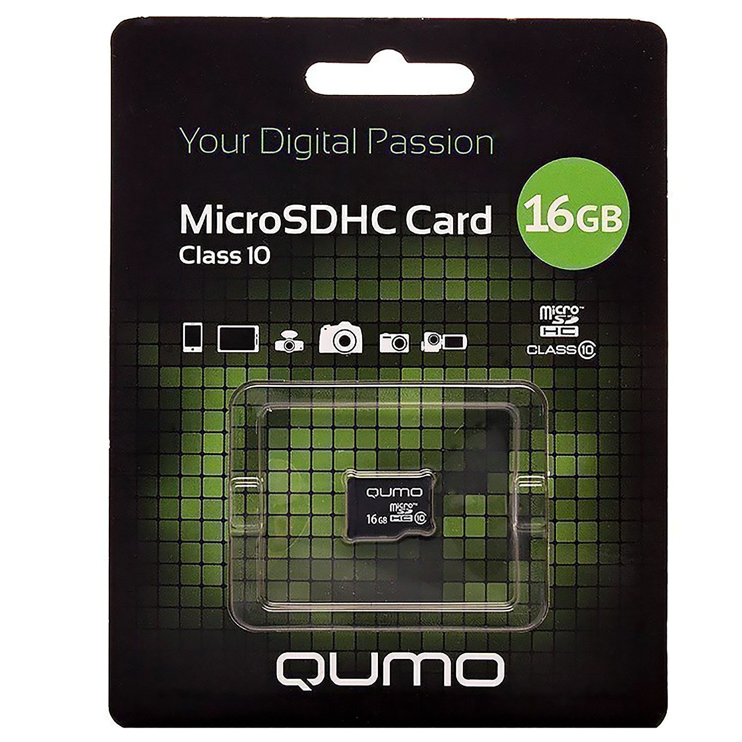 Карта памяти 16Gb microSDHC Qumo Class 10 0 500₽