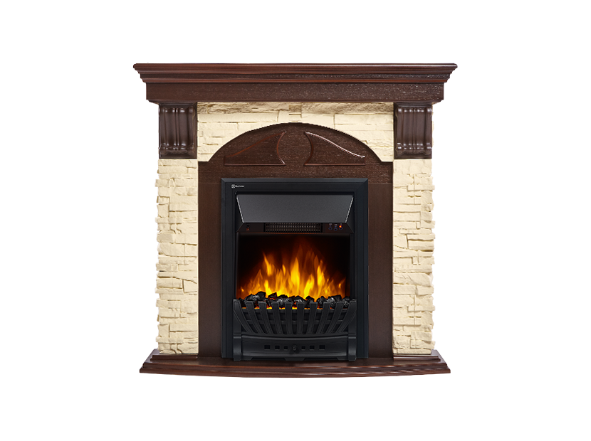 

Портал для электрокамина Firelight Torre Classic U, угловой, слоновая кость/темный дуб (НС-1143549), Torre Classic U