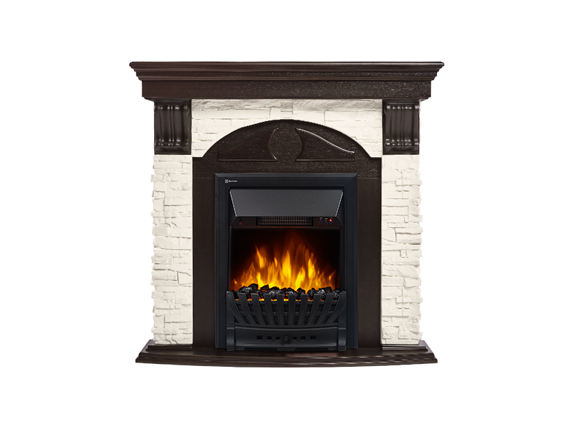 

Портал для электрокамина Firelight Torre Classic, пристенный, белый/венге (НС-1143551), Torre Classic