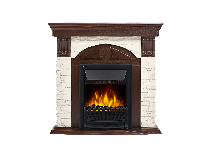 

Портал для электрокамина Firelight Torre Classic, пристенный, белый/темный дуб (НС-1143550), Torre Classic